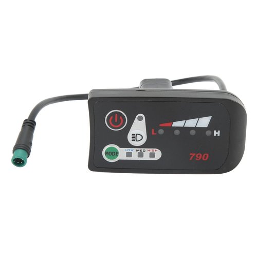 Alomejor Electric Display Control Panel, LED Power Display Panel Meter with 5P Male Plug for 22.2mm Handlebars (48V)