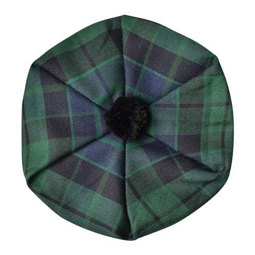 Scottish Hat Tam o Shanter Scottish Bonnet Tartan hat Acrylic Wool with Pompom