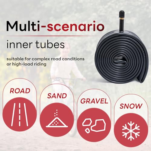 20x1.75/2.125 Bike Inner Tubes with Schrader Valve - 2 Pack