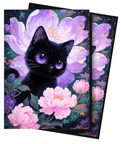 Cats and Flowers Art Card Sleeves - MTG Deck Protection, 100 Pack