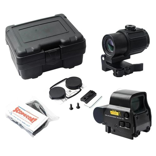 Arc De TP 558 G43 Holographic Reflex Sight Scope with G43 3X Magnifier Combo Built-in Flip QD Mount, Red & Green Dot