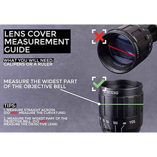 Monstrum Rubberized Flip-Up Rifle Scope Lens Covers
