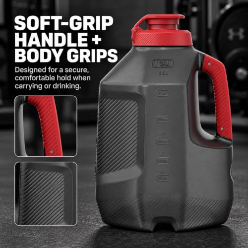 Under Armour 1-Gallon Sports Water Bottle - Large Durable Gym Jug Black/Black