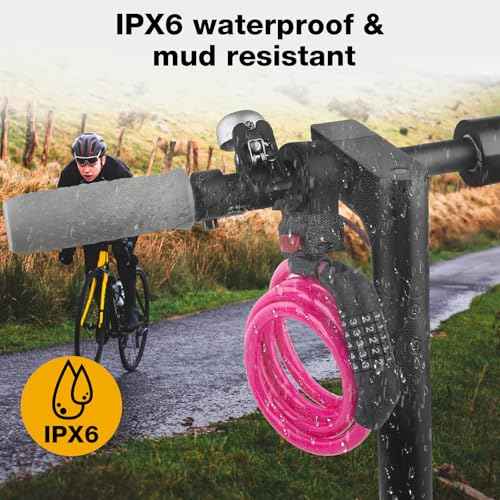 E Scooter Lock, Bike Combination Cable Locks Compatible with Xiaomi M365/Max/GXL/Ninebot/Segway/Motor/Bicycle Lock 4 ft Long/0.472In Scooter Anti-Theft Ideal 4 Digit/12 Steel Cable