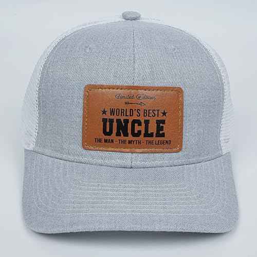 Men's Hat Gifts - Men's Cap Gifts for Father's Day Christmas Birthday Gifts Trucker Hat Leather Pattern Baseball Cap