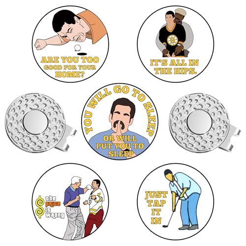 Magnetic Golf Ball Markers with Hat Clip - Funny Personalized Golf Accessories Gift for Men Women Kids