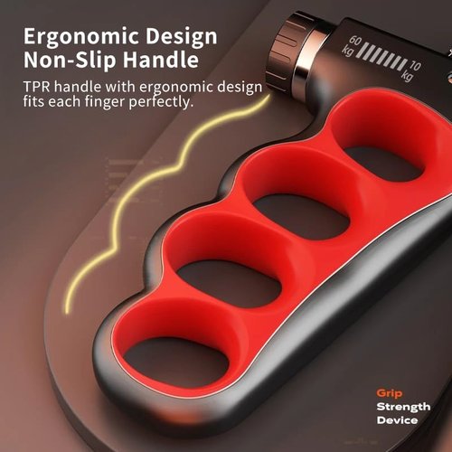 Hiyoga Grip Strength Trainer, Hand Grip Strengthener with Adjustable Resistance 11-220Lbs(5-100KG), Automatic Counter, Ergonomic Design, Forearm Strengthener for Musicians Athletes and Injury Recovery (Orange)
