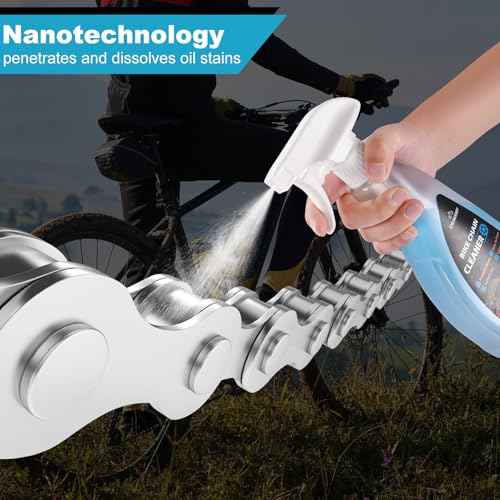 Bike Chain Degreaser, 17 fl oz Bike Degreaser Spray Non-foaming Design, Bike Degreaser Suitable for MTB/Gravel/Road/Mountain Bikes