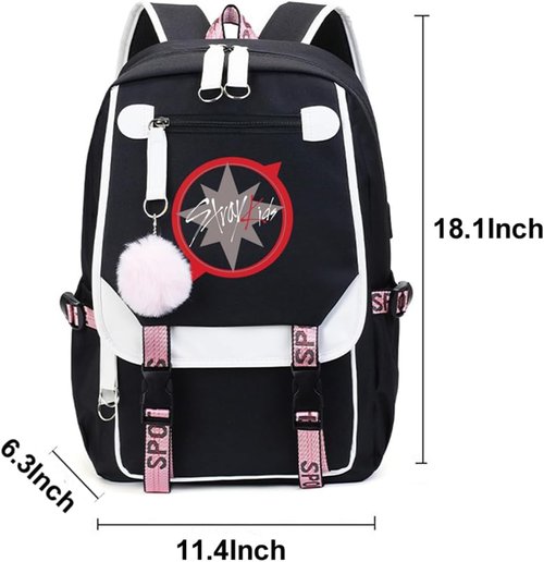 AiHdcy SKZ Backpack Merch, SKZ Book Bag Casual Backpack (Pink2)