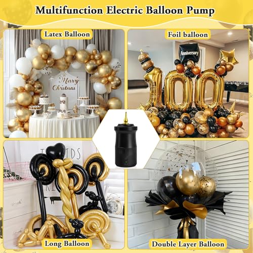 IDIDAN Electric Balloon Pump Portable Inflator for Party Decorations Black