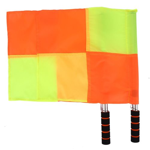 Dioche 2pcs Soccer Referee Flags, Red Yellow Ref Cards Sports Soccer Linesman Flags Hockey Training Flags with Storage Bag