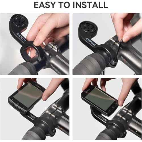 CYCPLUS Cycling Out Front Bike Mount Designed for All Cycling Computer, Garmin Edge GPS and Other Normal Models, only fits 12.5 inches(31.8mm) Diameter Handlebars.