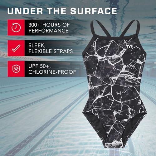 TYR Durafast Elite Diamondfit One Piece Girls' Swimsuit - Athletic Training and Competition Swimwear - Resists Chlorine