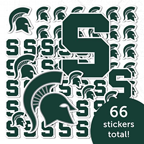 Michigan State Spartans Vinyl Sticker Sheet 8.5x11 Inches - Campus Spirit Decal