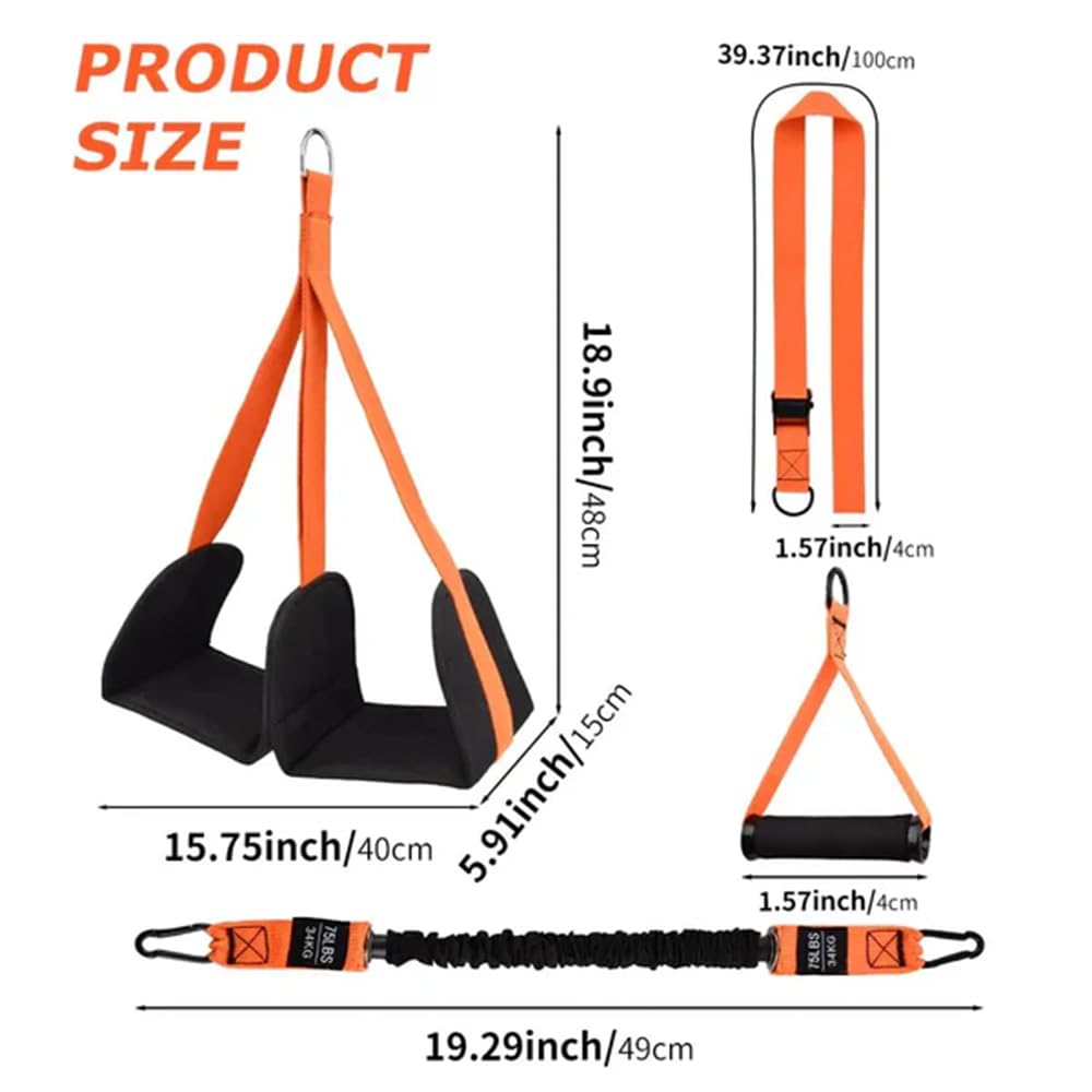 2025 Upgraded Pull Up Assist Band, 150/225/300lb Heavy-Duty Pull Up Workout Band, Adjustable Weight with Fabric Feet Knee Rest, Home Gym Workout (Black, 2Bands-150lb)