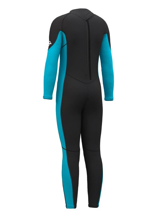 Hevto Kids Wetsuit for Boys Girls Children Toddler 3/2mm Neoprene Thermal Swimsuit Full Wet Suit in Cold Water for Swimming (K01-Blue, 10)