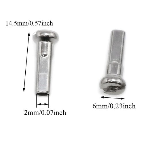 Meuey Lyot 260mm/10.2 Inch Stainless Steel Spokes Mountain Bike/Road Bike Steel 14G Spokes Silver with 14mm Spoke Caps -12PCS