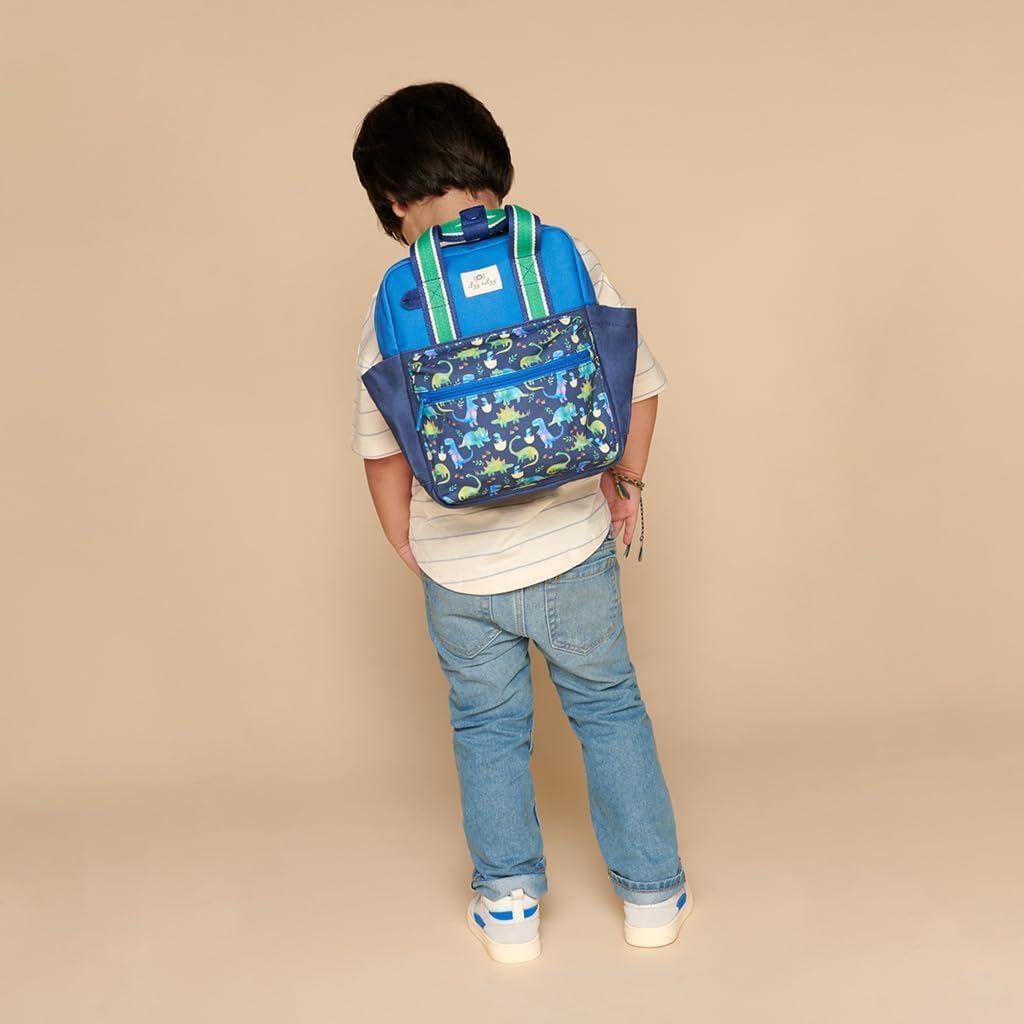 Itzy Ritzy Toddler Backpack - Daycare Bag - Features Adjustable Shoulder Straps, 2 Side Pockets & Spacious Interior with Wipeable Fabric Lining & Name Label, Strawberry Backpack