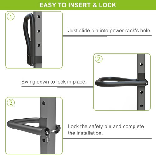 SELEWARE Solid Dip Bar Attachment for 2" x 2" with 1/2" Hole Power Cage Squat Rack, Set of 2 Dip Bar Multi-Grip Handles for Strength Training