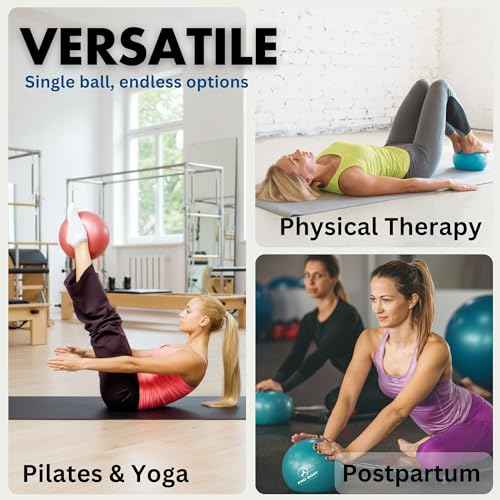 ProBody Pilates Small Exercise Ball - 9 Inch Workout Ball for Stability, Barre, Yoga, Core & Physical Therapy