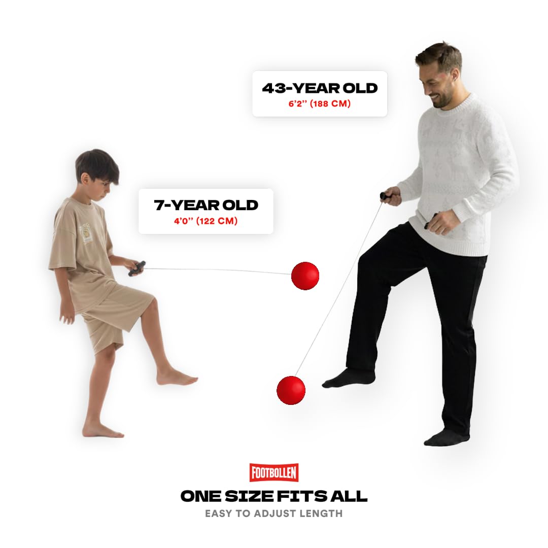 Footbollen Kick Ball – Interactive Soccer Training for Kids, Teens & Adults | Improve Foot-Eye Coordination, Agility & Ball Control