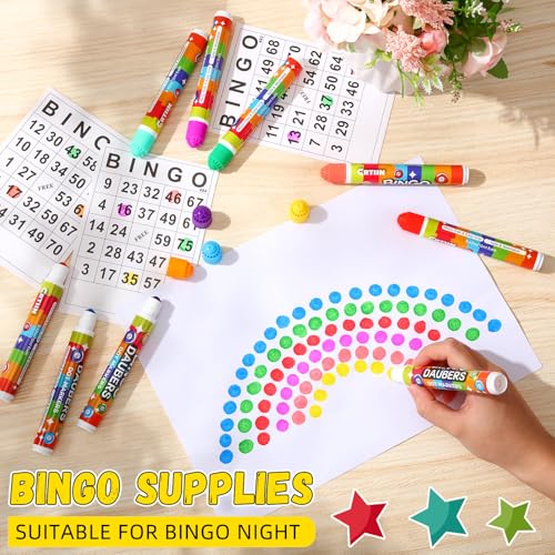 72 Pack Dot Markers Art Coloring Supplies - 12 Bright Colors, Bingo Daubers