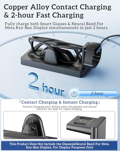 Charging Dock for Meta Ray-Ban Display & Neural Band Smart Glasses