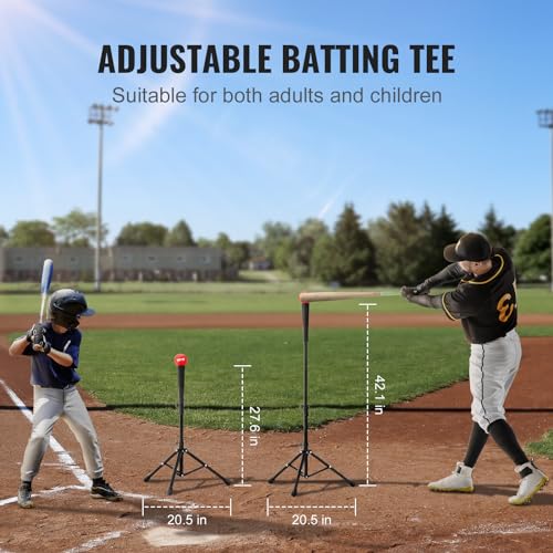 VEVOR 7x7FT Softball Practice Net Set with Batting Tee & Accessories