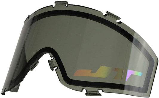 JT Flex 8/Premise/Proflex/Spectra Dual-Pane Thermal Mask Lens w/PBB Barrel Plug - Smoke/Red Chromatic Logo