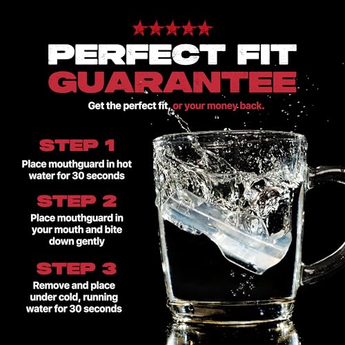 SAFEJAWZ Clear Orthodontic Mouth Guard for Braces - Transparent, One Size with Case