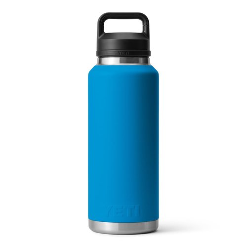 YETI Rambler 46 oz Bottle, Leakproof, Vacuum Insulated, Stainless Steel with Chug Cap,Big Wave Blue