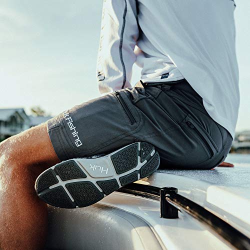 HUK Men's Cargo Shorts - Medium Charcoal, 7-Inch Length, Quick Drying