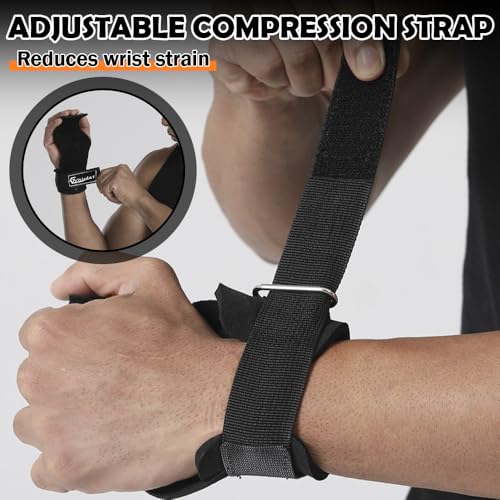 Weight Lifting Wrist Straps Leather Double Layer Adjustable Support Pair