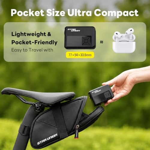 Mini Electric Bike Pump with Digital Pressure Gauge, 130 PSI, USB-C Rechargeable