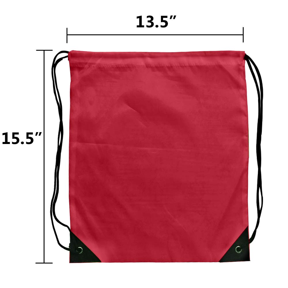 GoodtoU Drawsting Bags Backpack Bulk Cinch Bag Draw String Sport Bag 6 Color (36 pcs, 6 Color)
