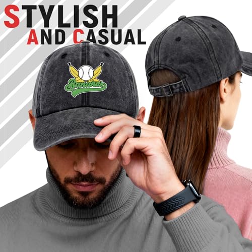 Let's Go Bananas Funny Printed Cotton Baseball Cap - Adjustable Unisex Dad Hat
