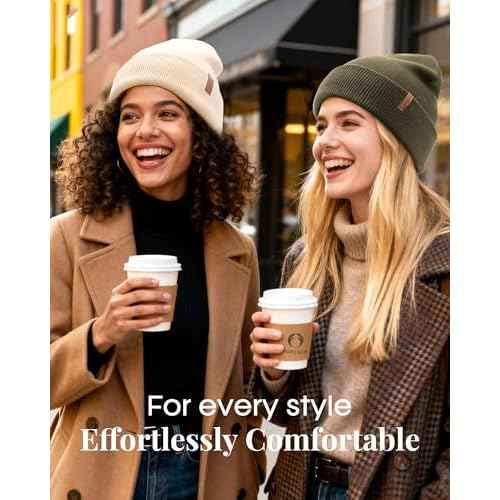 FURTALK Womens Winter Warm Satin Lined Beanie Hats Silk Lining Unisex Knit Slouchy Caps