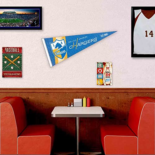 Los Angeles Chargers Throwback Vintage Retro Pennant Flag