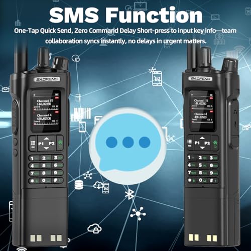 BAOFENG DM-32 DMR Radio Long Range Rechargeable Walkie Talkies UV32 5RM K5 Handheld Two Way Radio NOAA Weather Radio with 3800mAh Battery USB-C Charging GPS,Copy Frequency for Hunting Survival Gear