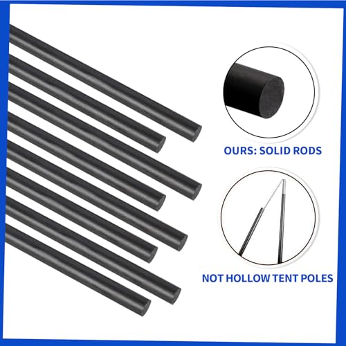 14FT Fiberglass Trampoline Replacement Poles with Plastic T Connectors - Universal Fit