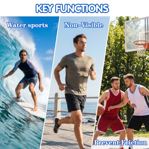 Men's Nipple Covers 80 Pcs No-Show Anti-Chafing Protectors for Running & Fitness