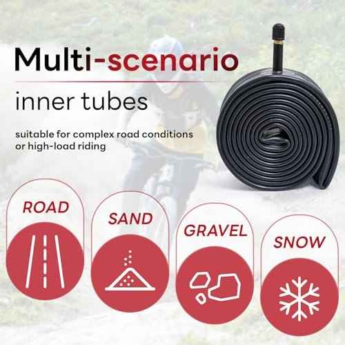 27.5"x1.75/2.40 Heavy Duty Bike Tube,27.5x1.75/1.95/2.10/2.125/2.25/2.3/2.35/2.4 Replacement Bicycle Tube (Single) Reliable 27.5 x 1.75-2.4 Inner Tube AV32 Schrader Valve for Various Cycling Scenarios