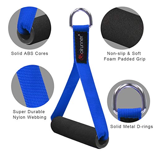 Blue Resistance Band Handles Grips - Wide Design for Fitness & Home Gym