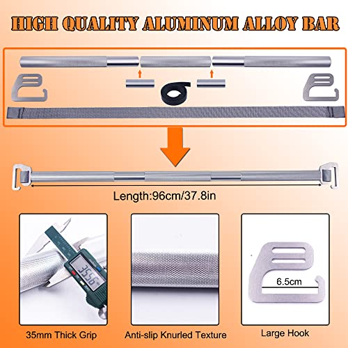 Resistance Band Exercise Bar with Handles - Large 37.8" Aluminum Bar, Heavy Duty Workout Bar - Variation of THIS listing Bar1