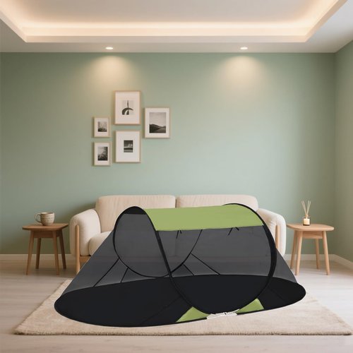 Akiky Pop Up Mosquito Tent for Camping,1 Person Camping Tent with Bug Screen Tent,Mosquito Net Foldable Portable for Adults Kids (ArmyGreen)