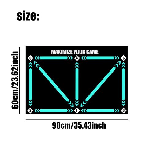 Shindefender Skll Mat - Shin Defender Soccer Training Mat with Adjustable Soccer Trainer,Non-slip Silent Football Footstep Equipment for All Levels to Improve Speed,Strength and Coordination(SET B)