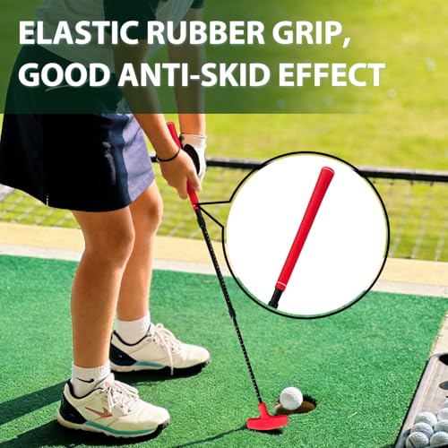 Multicolor Golf Putters Set with Adjustable Length - 2 Pack Black+Red