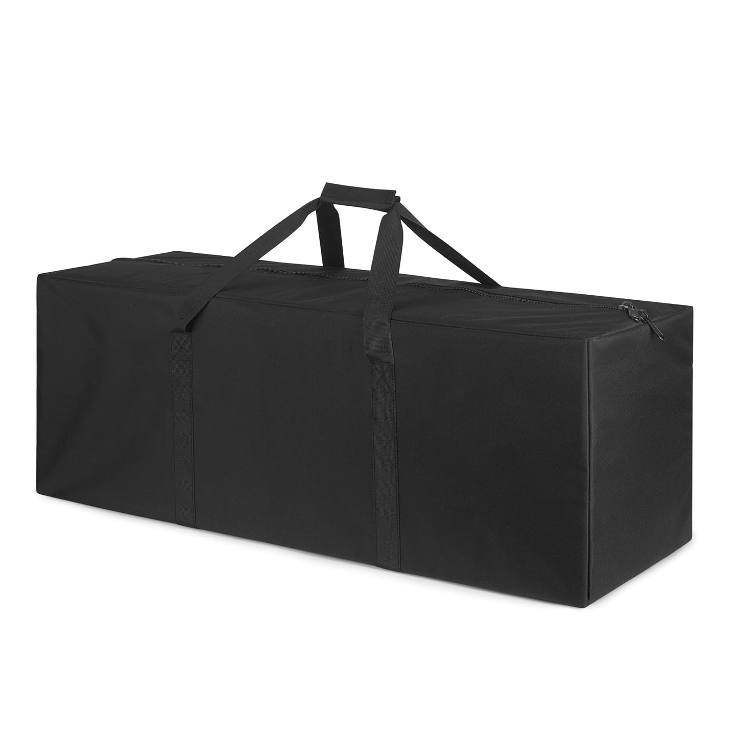 TOPDesign 1-Pack 36 Inch Small Zippered Duffel Bag for Travel Camping Sports Equipment Storage, Waterproof Foldable Luggage Bag with Padded Handles (Black)