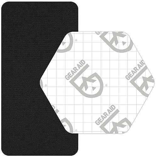 Gear AID Tenacious Tape Gore-TEX Fabric Patches for Quickly Fixing Holes and Tears in Jackets, Gloves, Rain and Ski Pants, Black, 2.5¡± x 2.8¡± Hexagon, 2.5¡± x 4¡± Rectangle