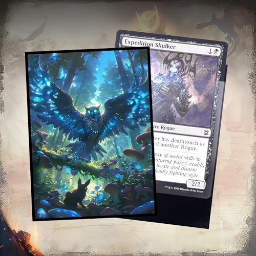 Kabinka MTG Card Sleeves - Frosted Owl Design, Standard Size Pack of 100